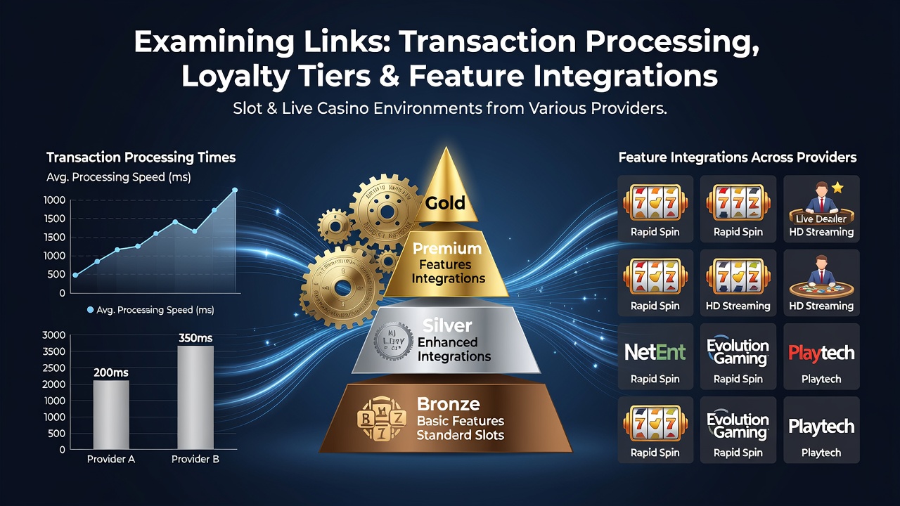 Overzicht van transactieverwerking in slot- en live casino-omgevingen met loyaliteitsintegraties