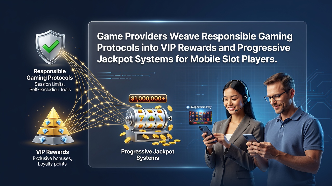 Mobiele slotspelers die VIP-beloningen en progressieve jackpots gebruiken met ingebouwde verantwoord gokken protocollen