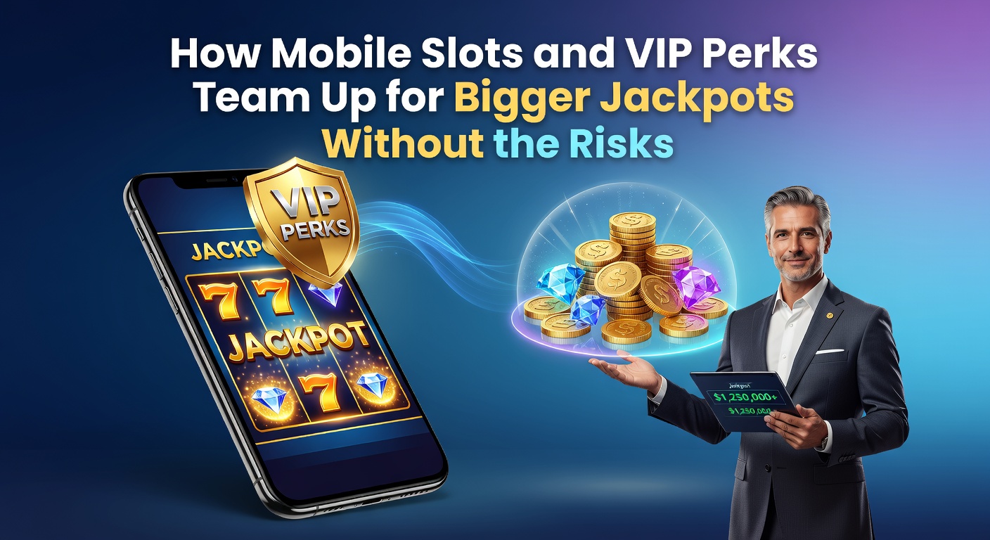 Mobiele slots op smartphone met VIP-badge en jackpot-symbolen