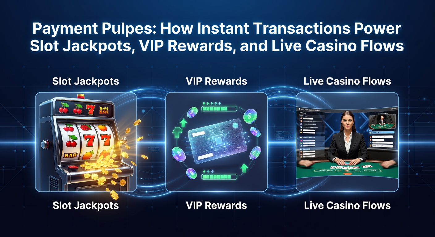 Grafiek die de snelheid van instant betalingen illustreert in online casino's, met pijlen die jackpots en beloningen verbinden